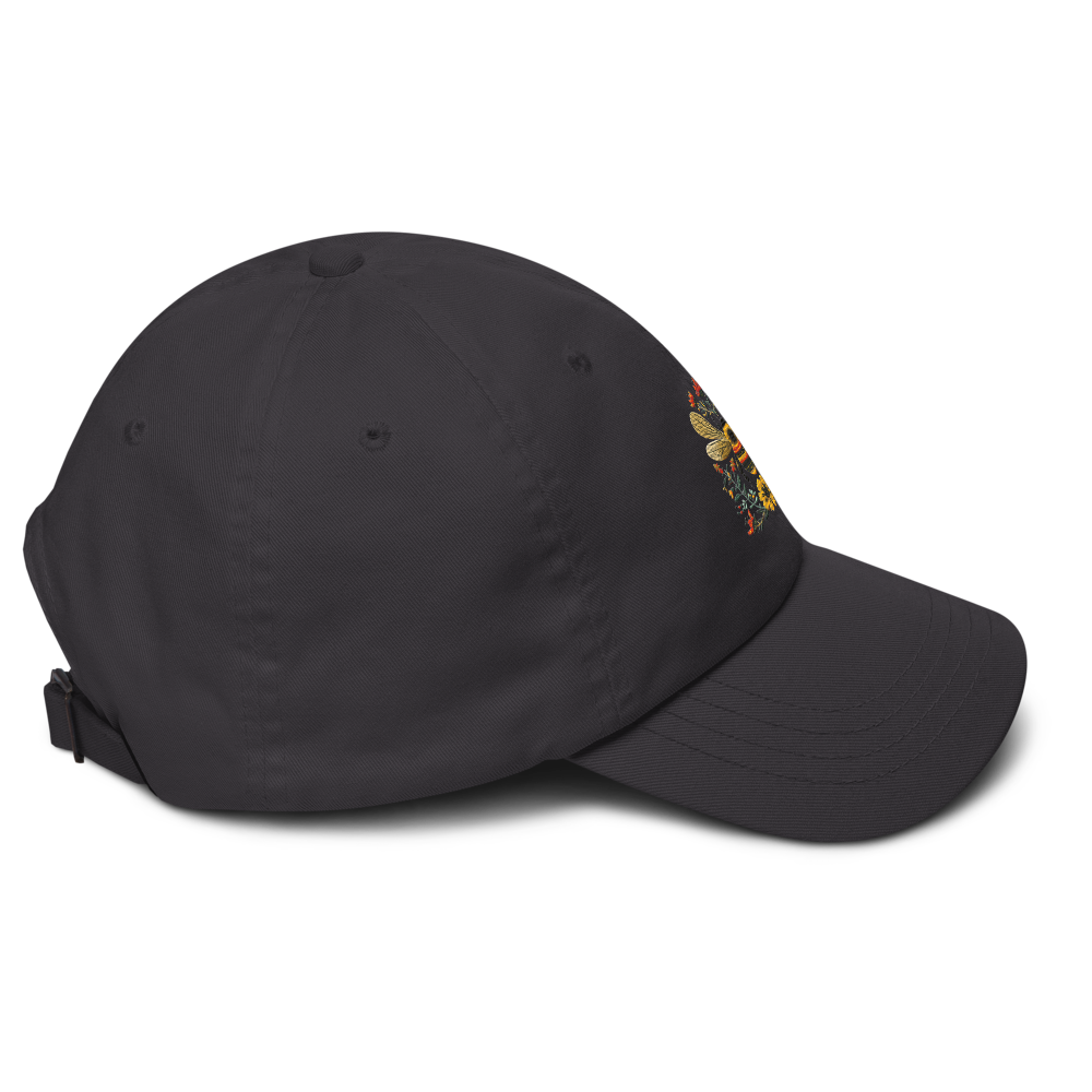 Basebollkeps - Bi och Blommor (broderad)