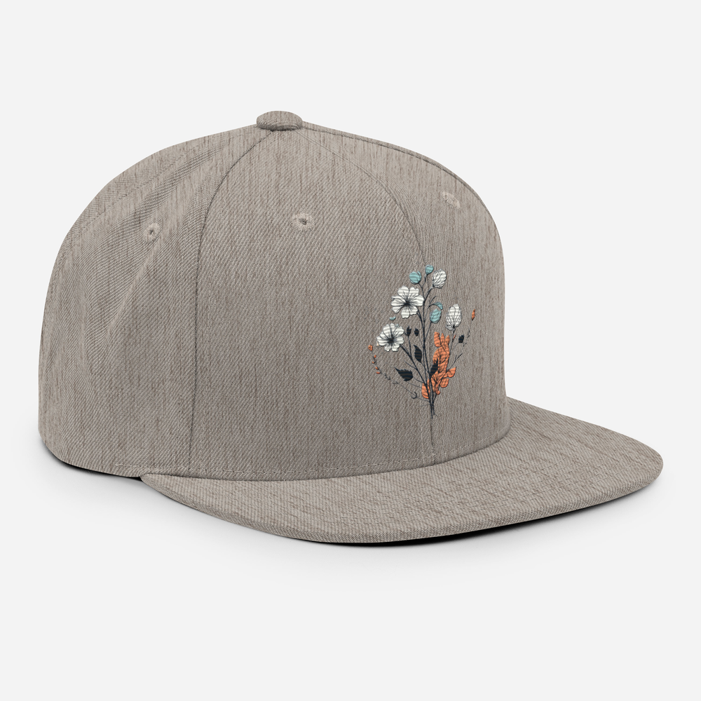 Snapback Keps - Blomma (broderad)