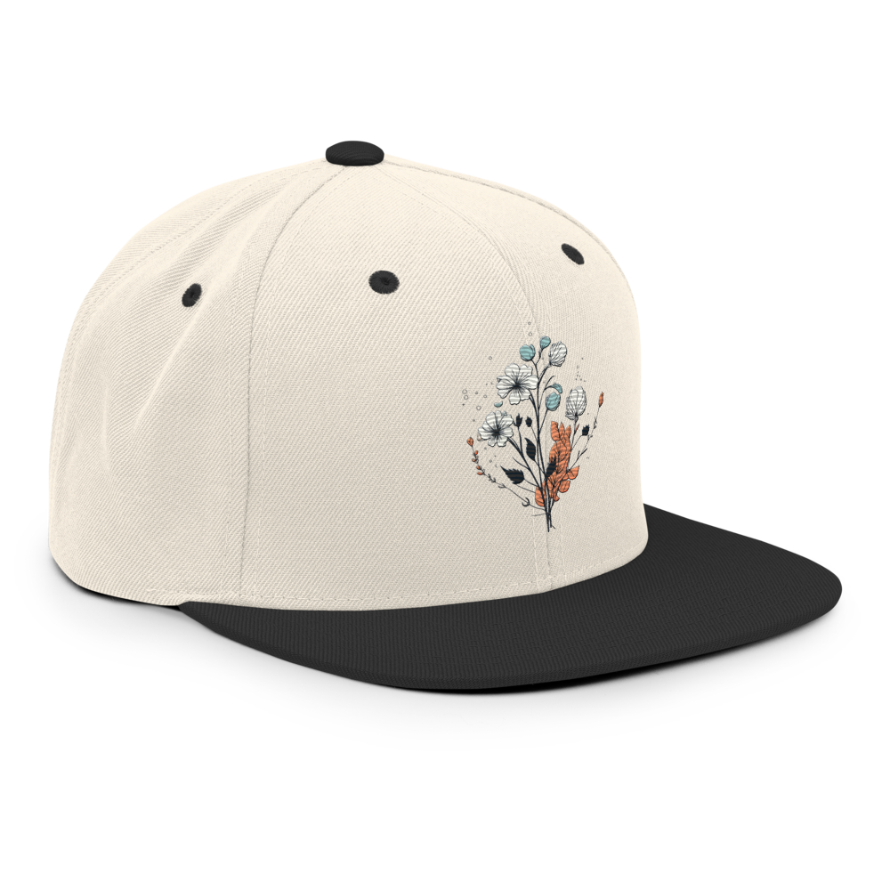 Snapback Keps - Blomma (broderad)
