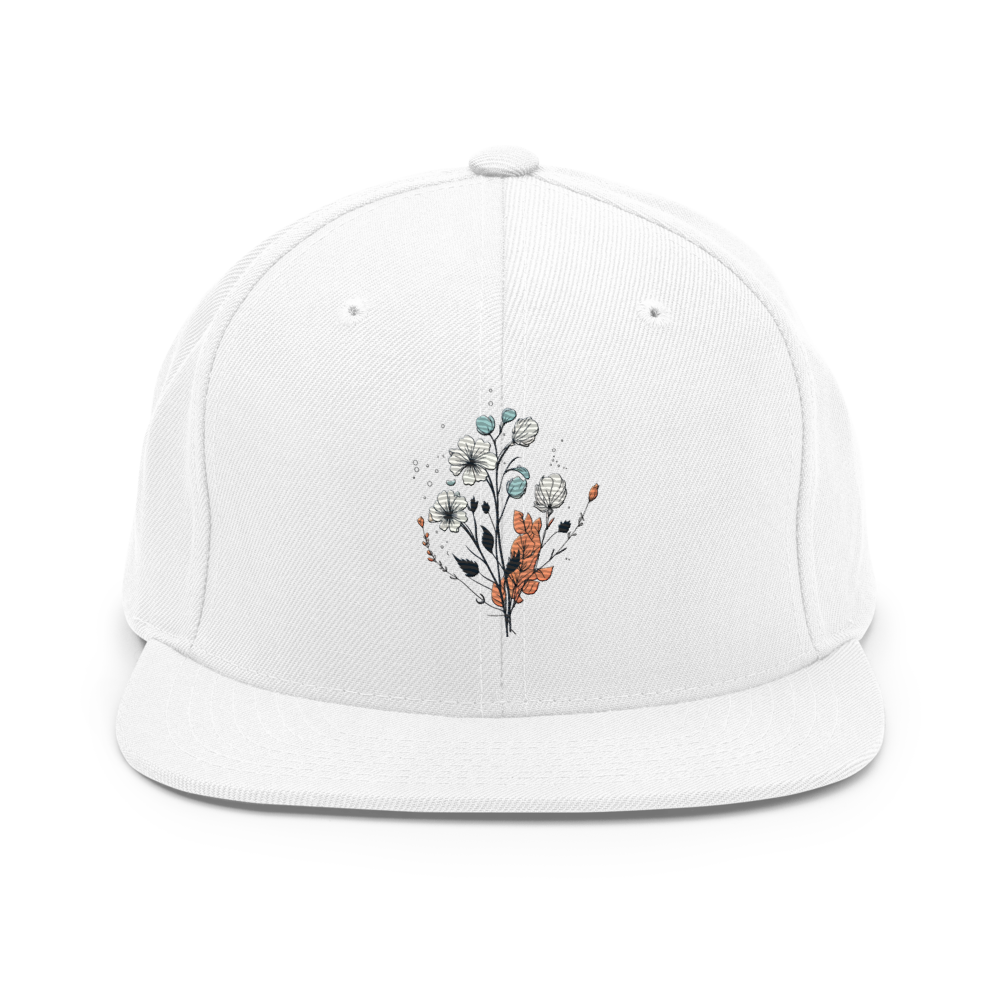 Snapback Keps - Blomma (broderad)