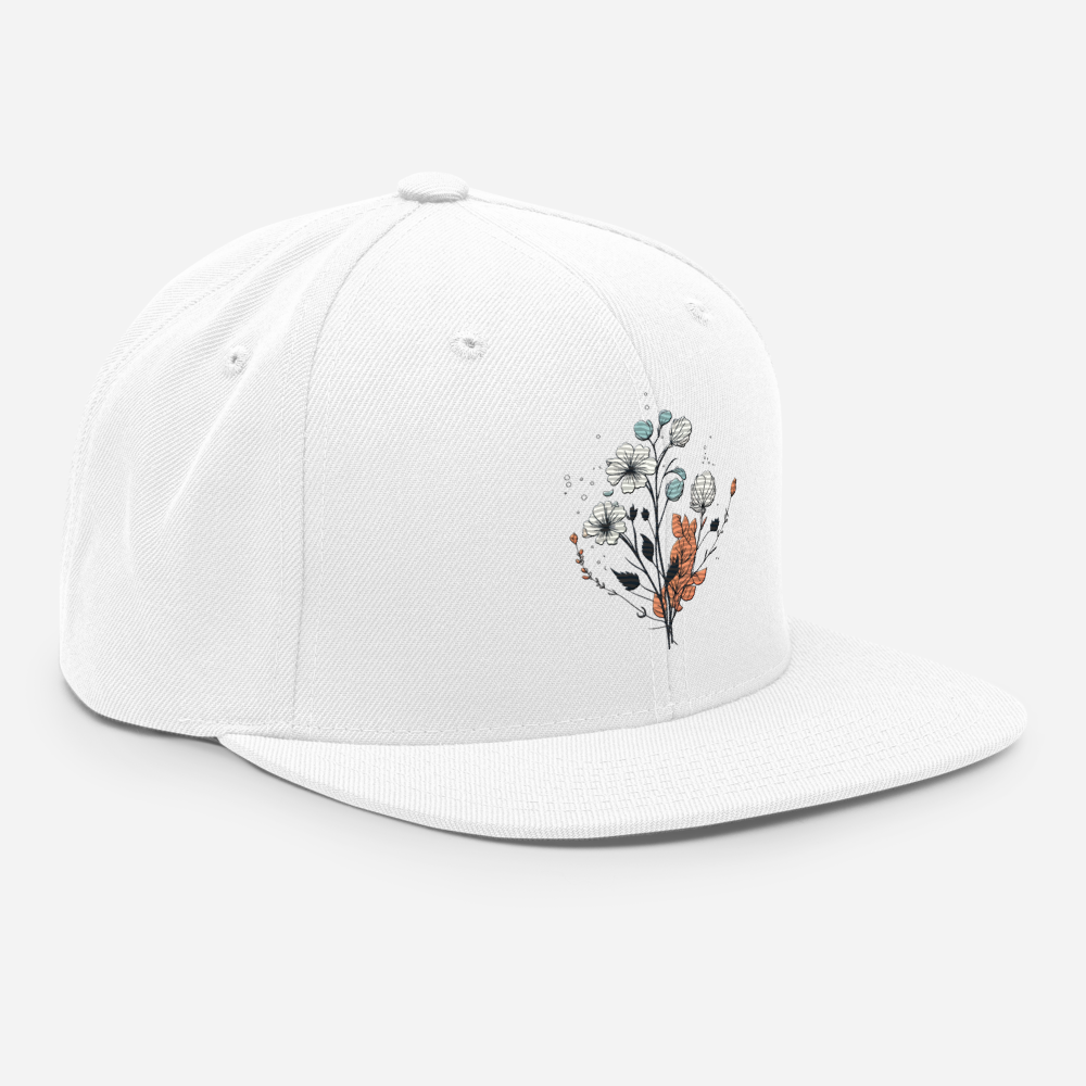 Snapback Keps - Blomma (broderad)