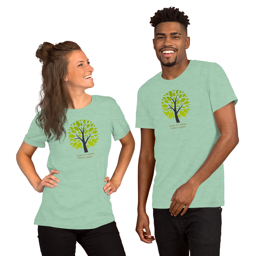 Unisex T-shirt – "Älska att Andas, Rädda Träden"