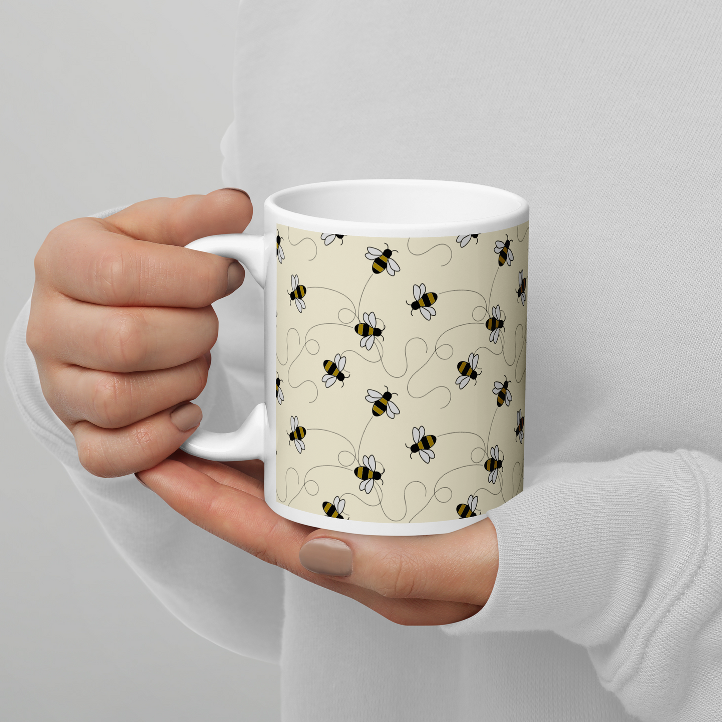 Vit Blank Mugg - Bimönster