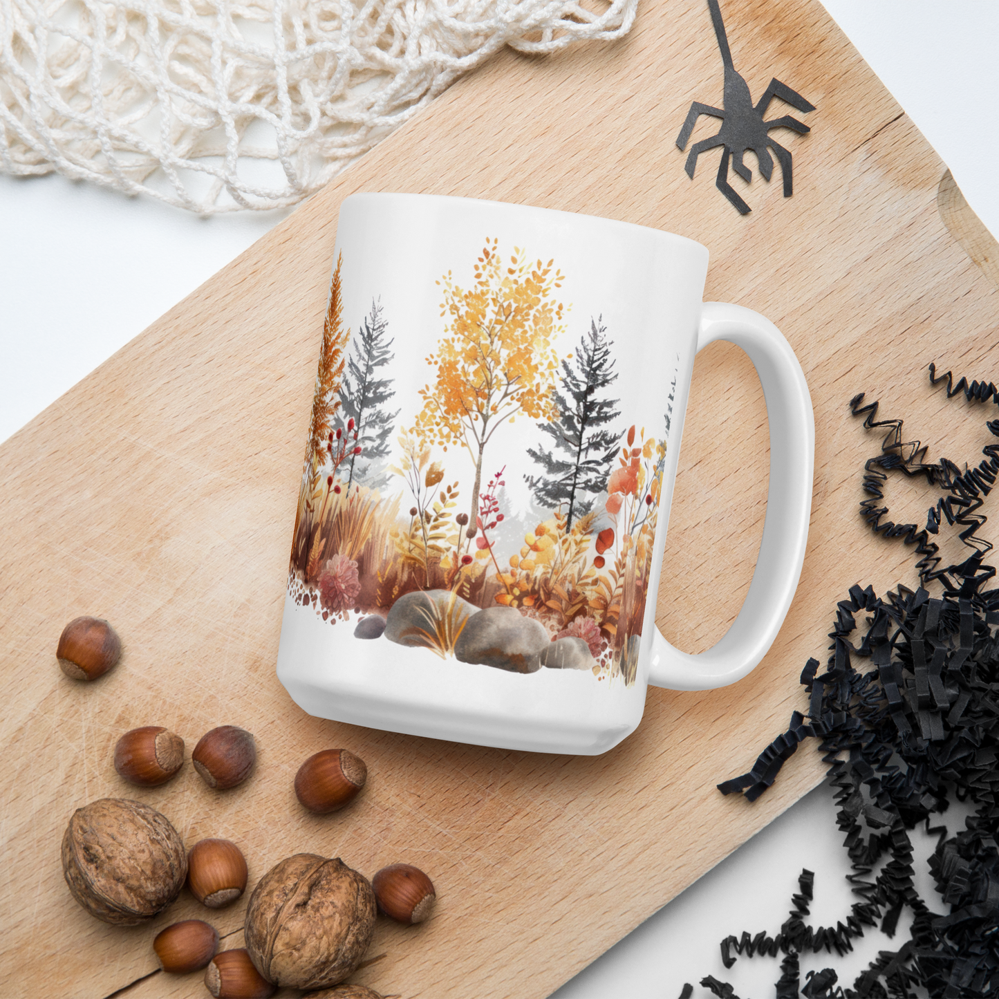 Vit Blank Mugg - Höstlandskap