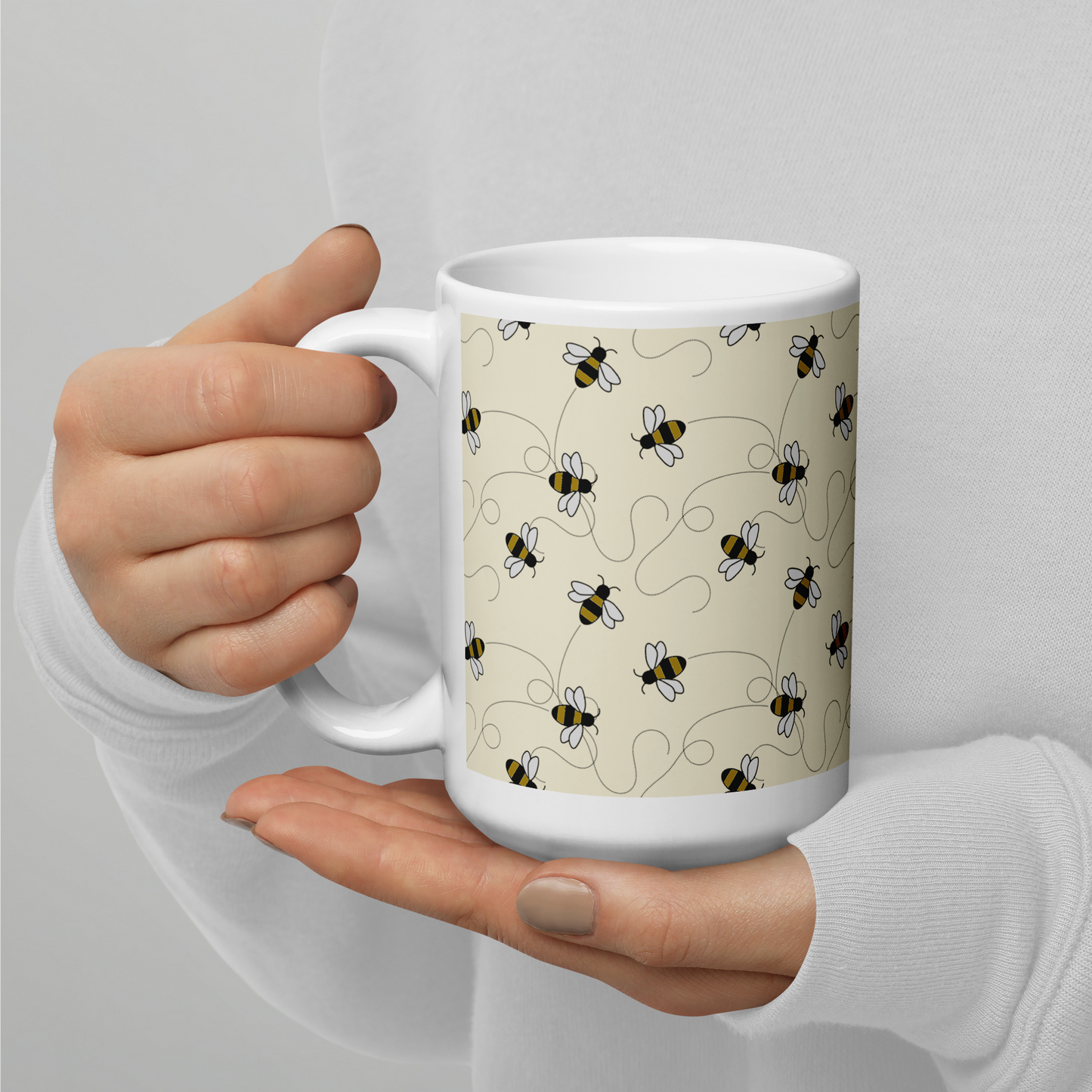 Vit Blank Mugg - Bimönster