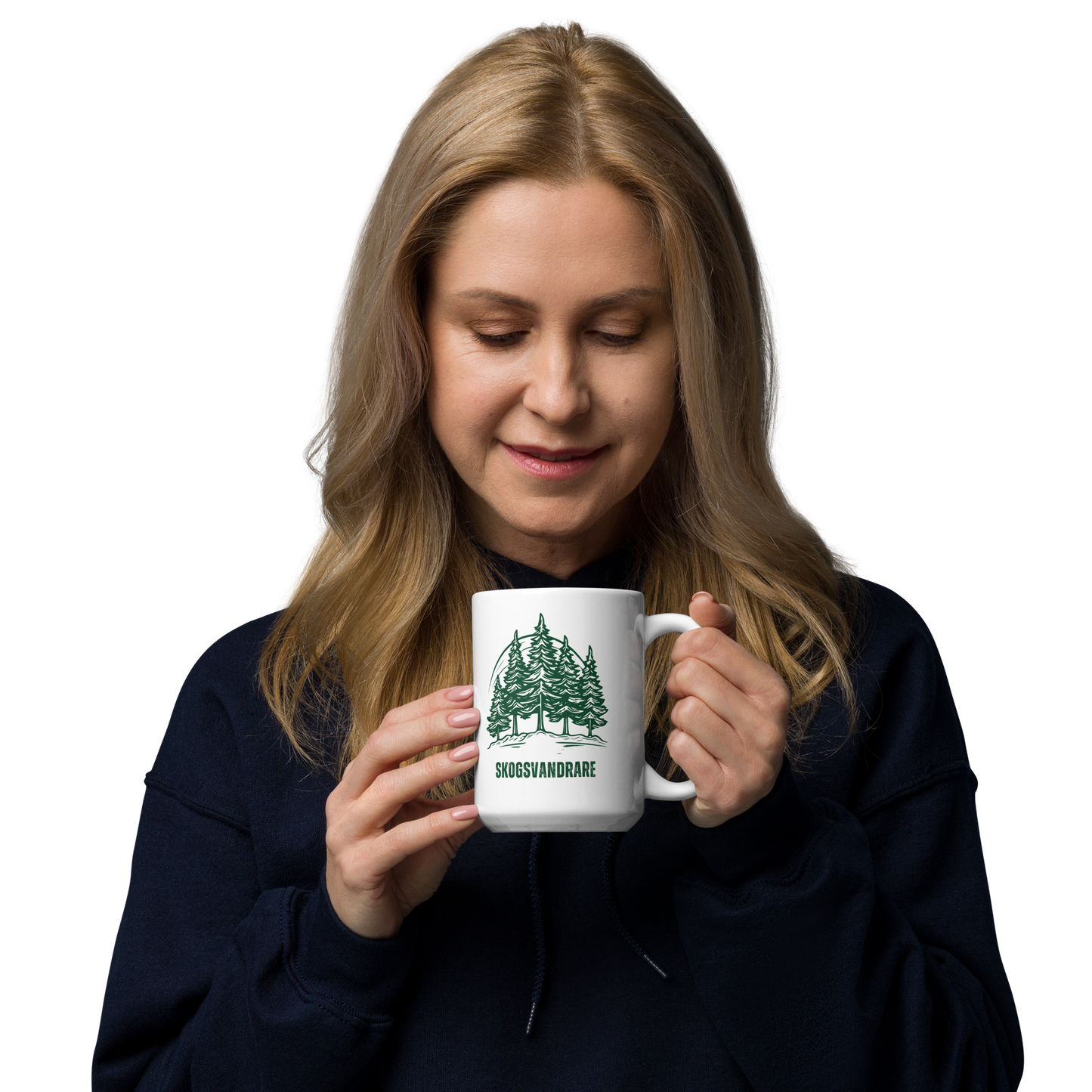 Vit Blank Mugg - Skogsvandrare
