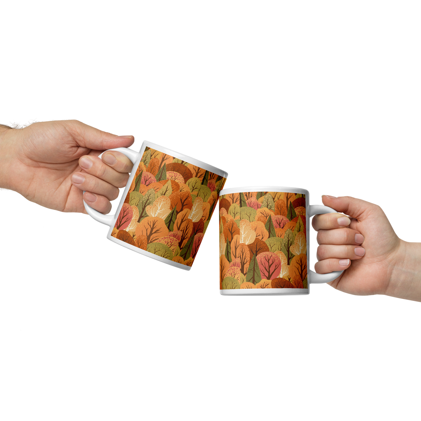 Vit Blank Mugg - Höstskog