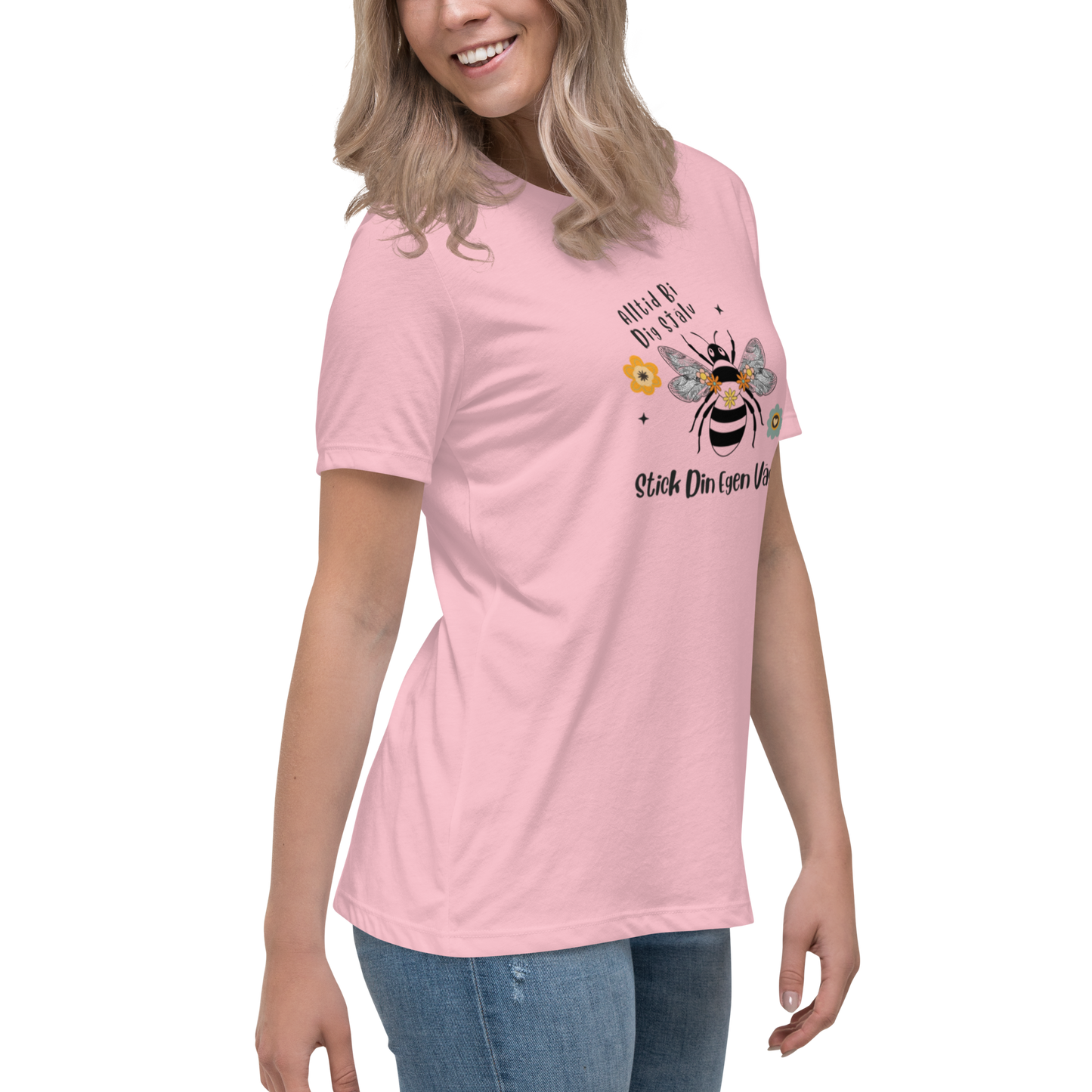 Avslappnad T-shirt för Kvinnor – Bi Dig Själv