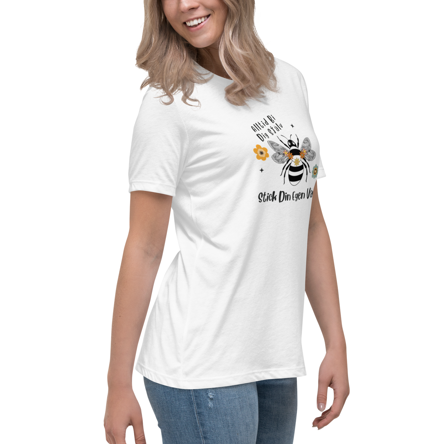 Avslappnad T-shirt för Kvinnor – Bi Dig Själv