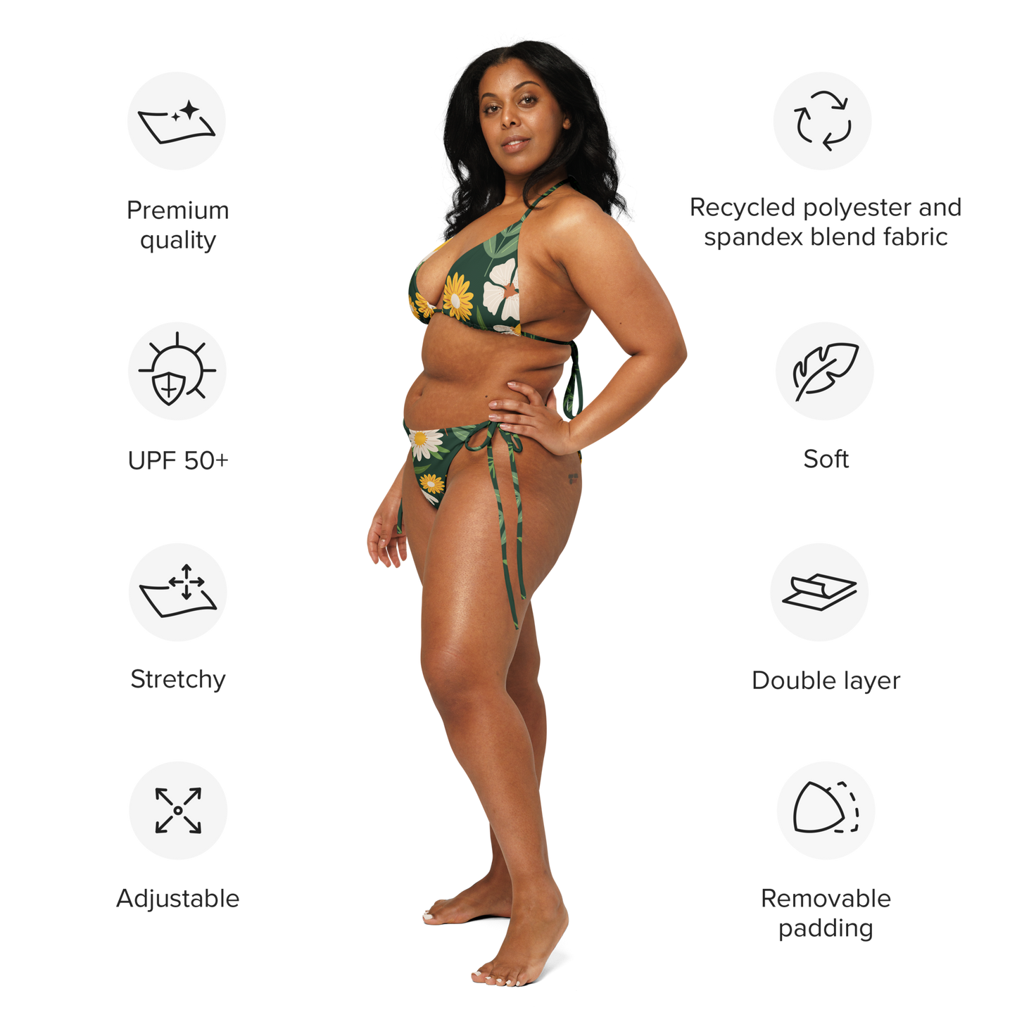 Återvunnen Stringbikini – Prästkragar
