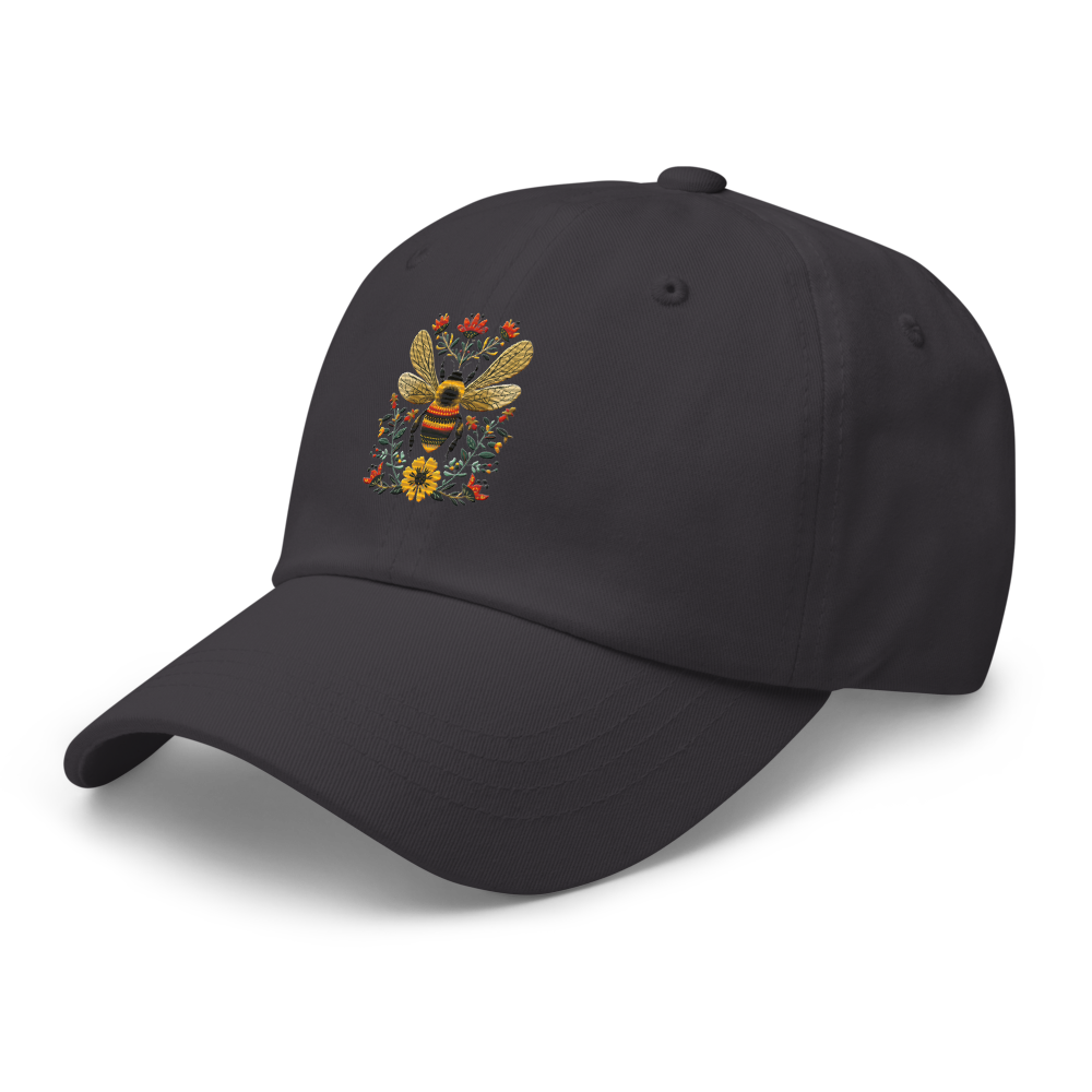 Basebollkeps - Bi och Blommor (broderad)