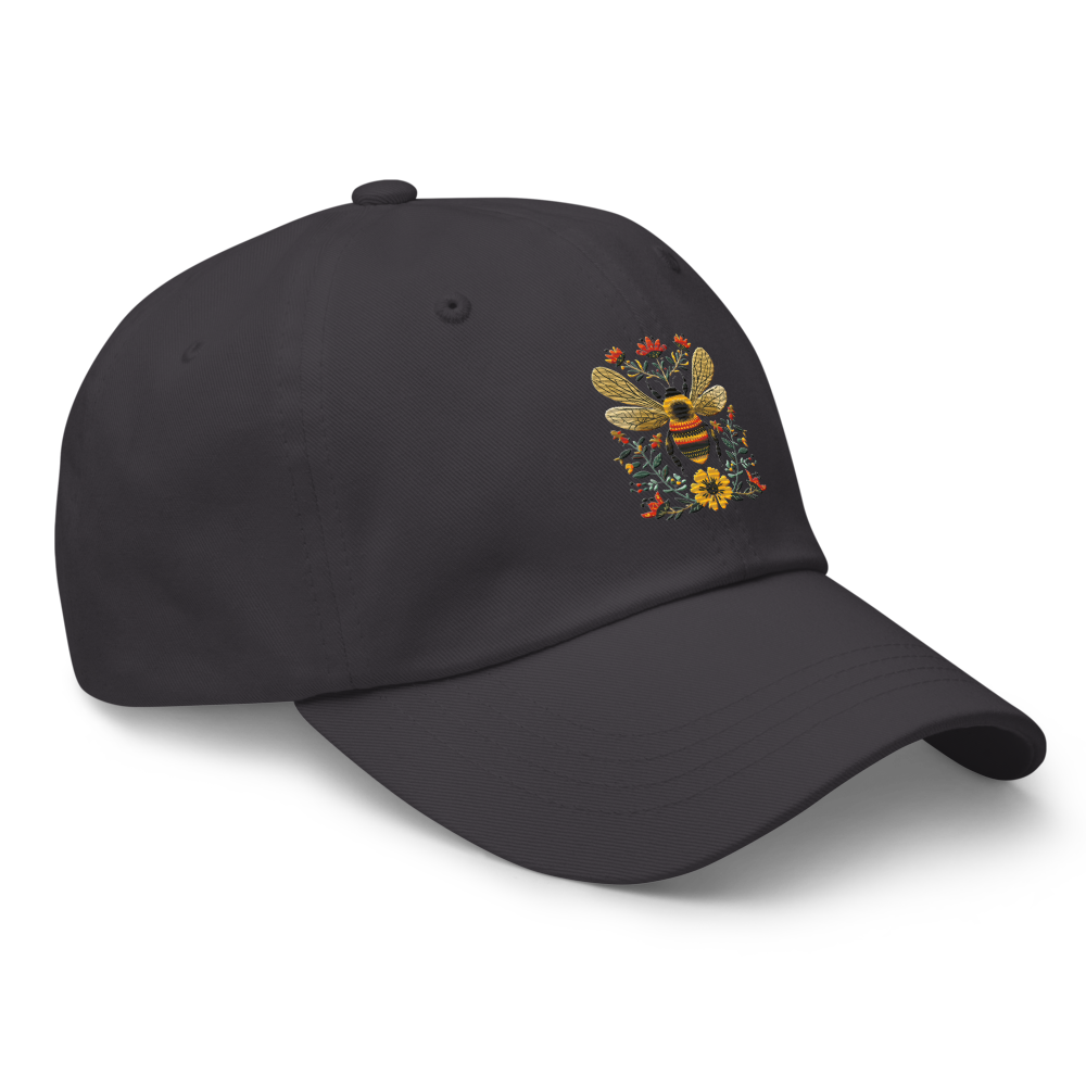Basebollkeps - Bi och Blommor (broderad)