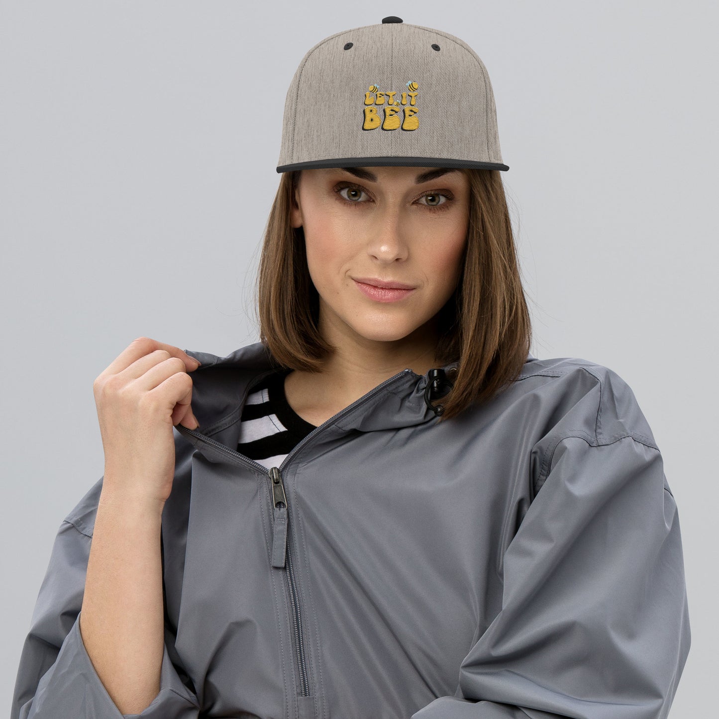 Snapback Keps - "Let it BEE" (broderad)