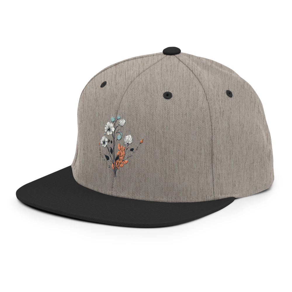 Snapback Keps - Blomma (broderad)