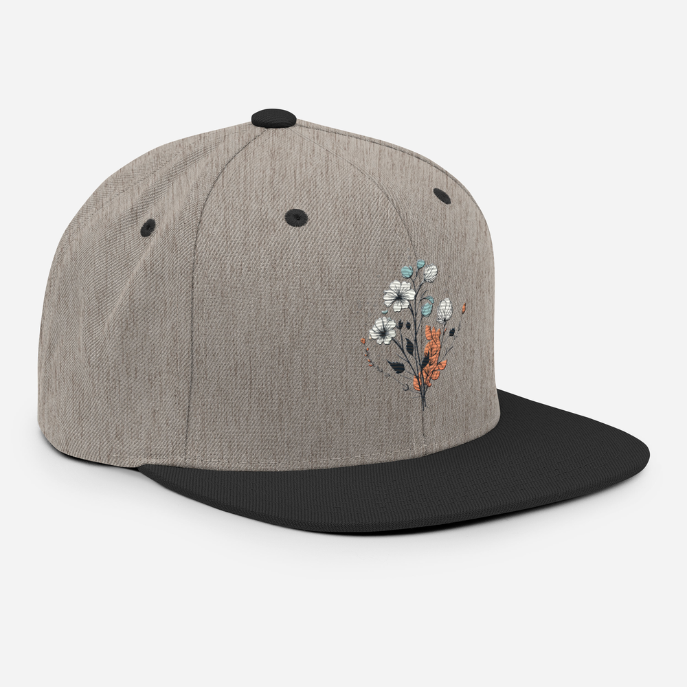 Snapback Keps - Blomma (broderad)