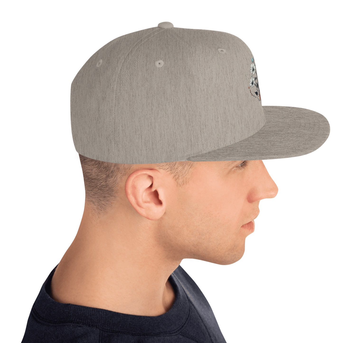 Snapback Keps - Blomma (broderad)