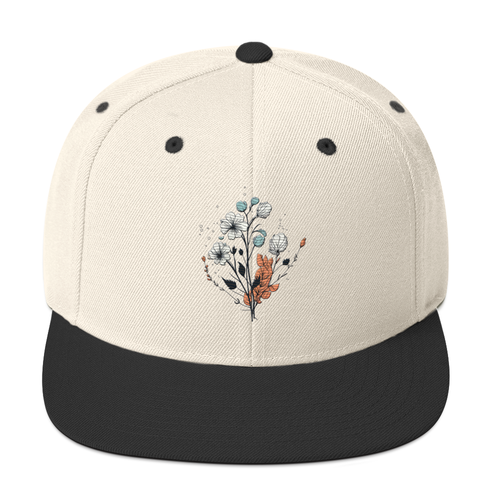 Snapback Keps - Blomma (broderad)