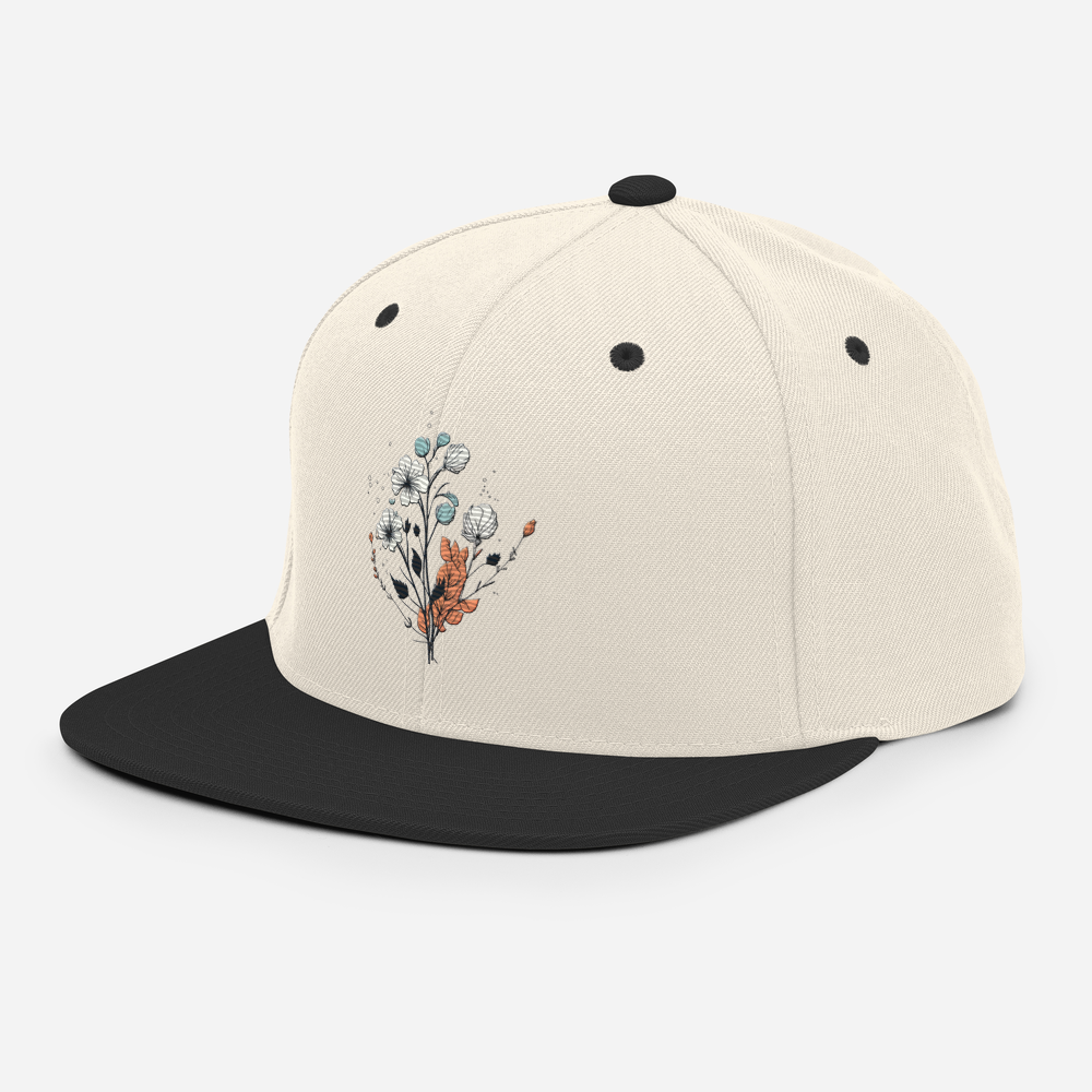 Snapback Keps - Blomma (broderad)