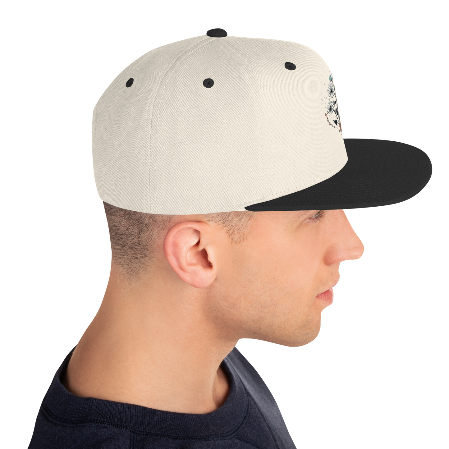 Snapback Keps - Blomma (broderad)