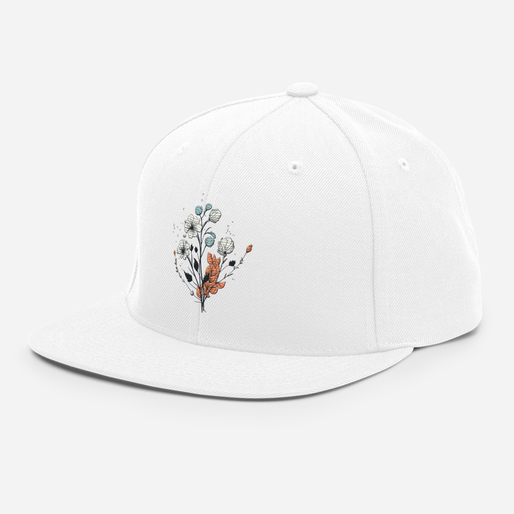 Snapback Keps - Blomma (broderad)