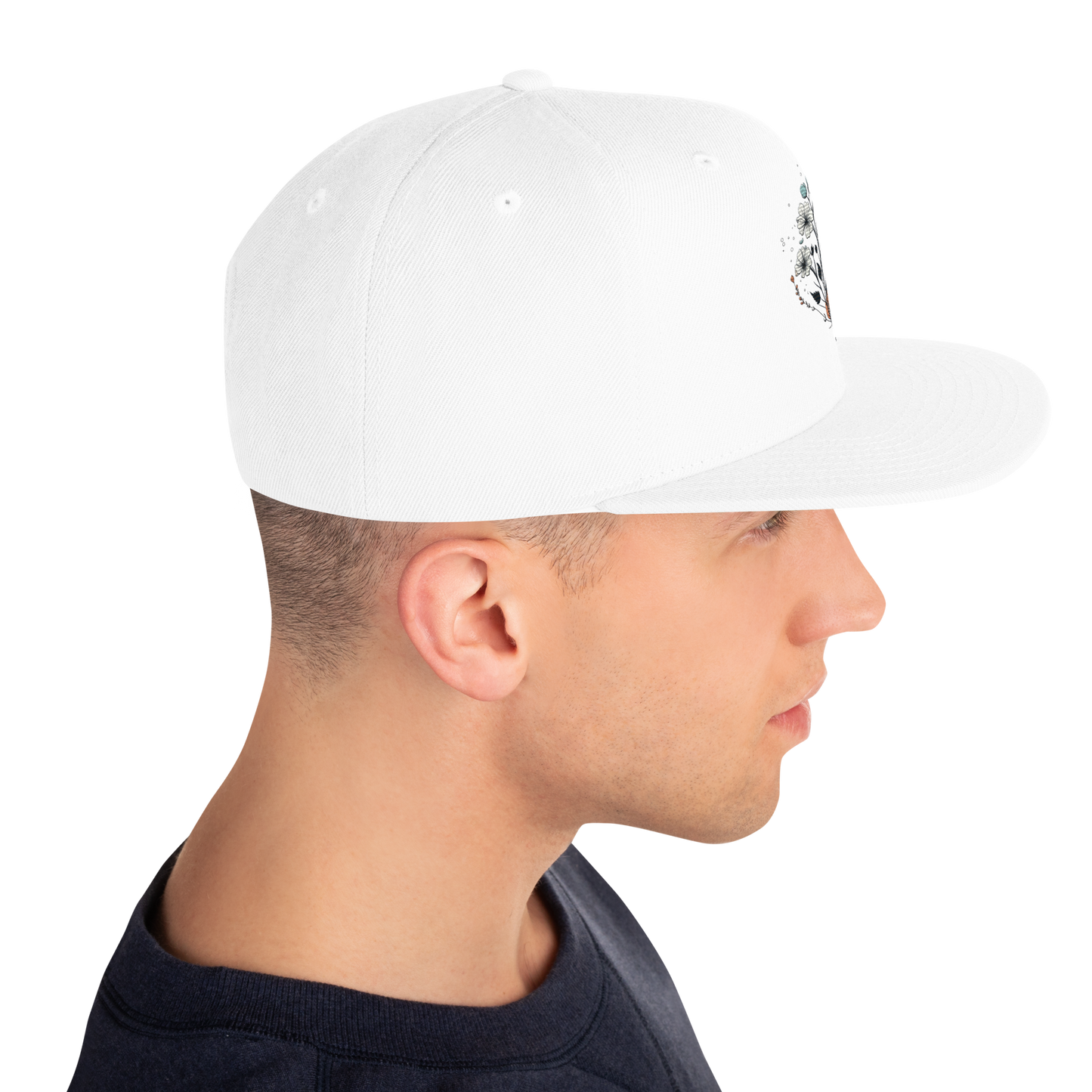 Snapback Keps - Blomma (broderad)