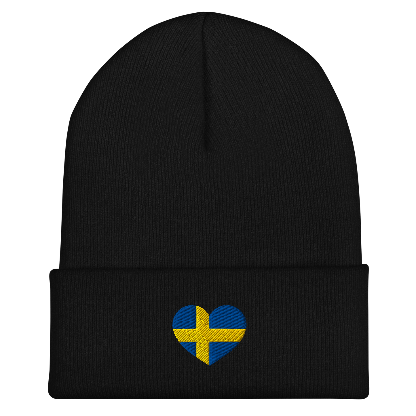 Uppvikt Mössa – Svenskt Hjärta (broderad)