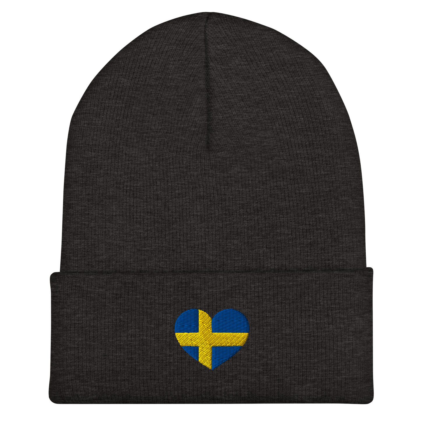 Uppvikt Mössa – Svenskt Hjärta (broderad)