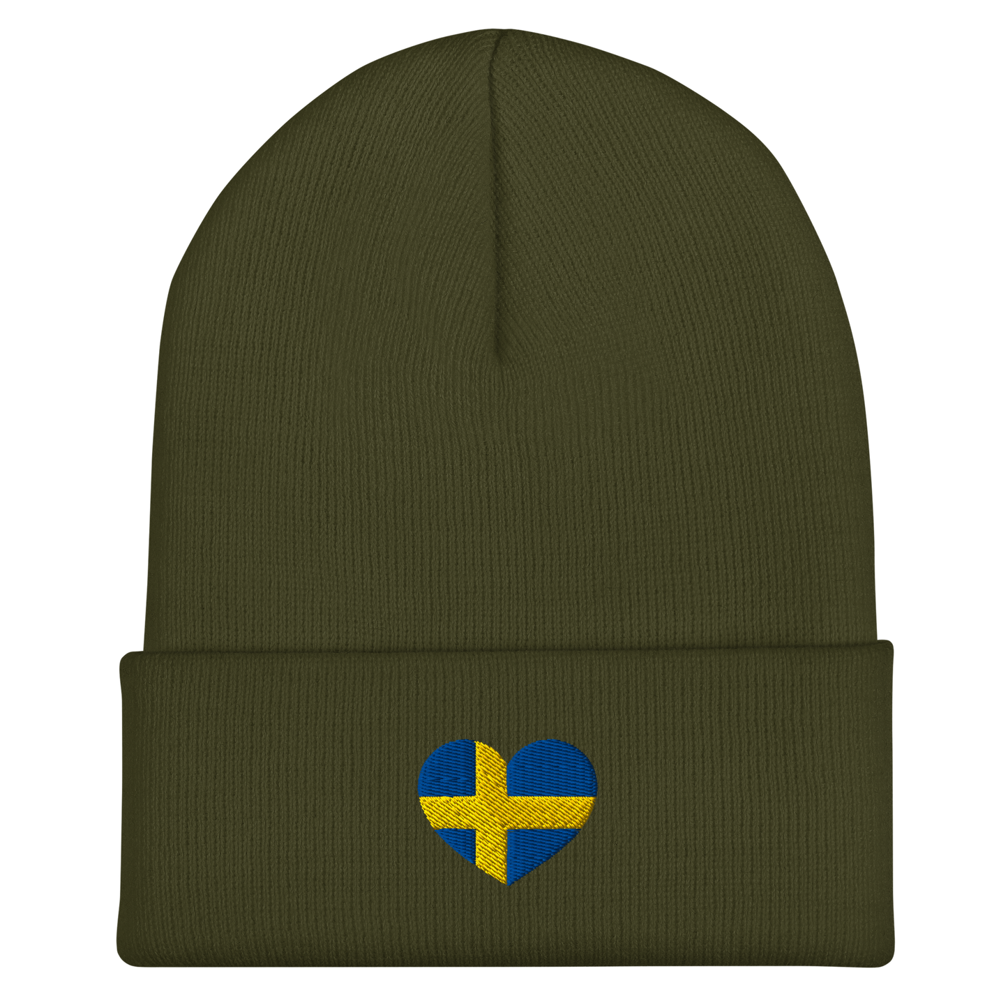 Uppvikt Mössa – Svenskt Hjärta (broderad)