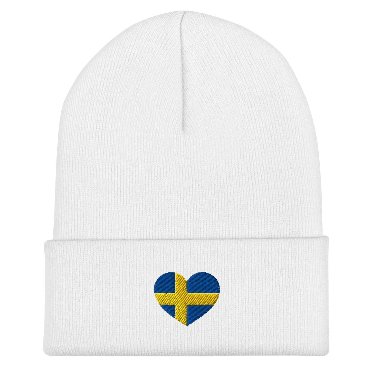 Uppvikt Mössa – Svenskt Hjärta (broderad)