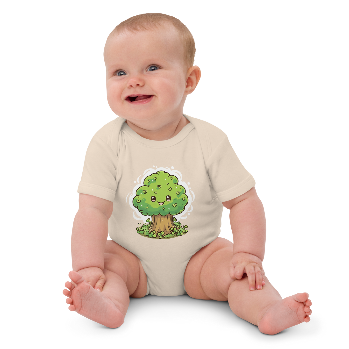 Ekologisk babybody - Sött Trädmotiv