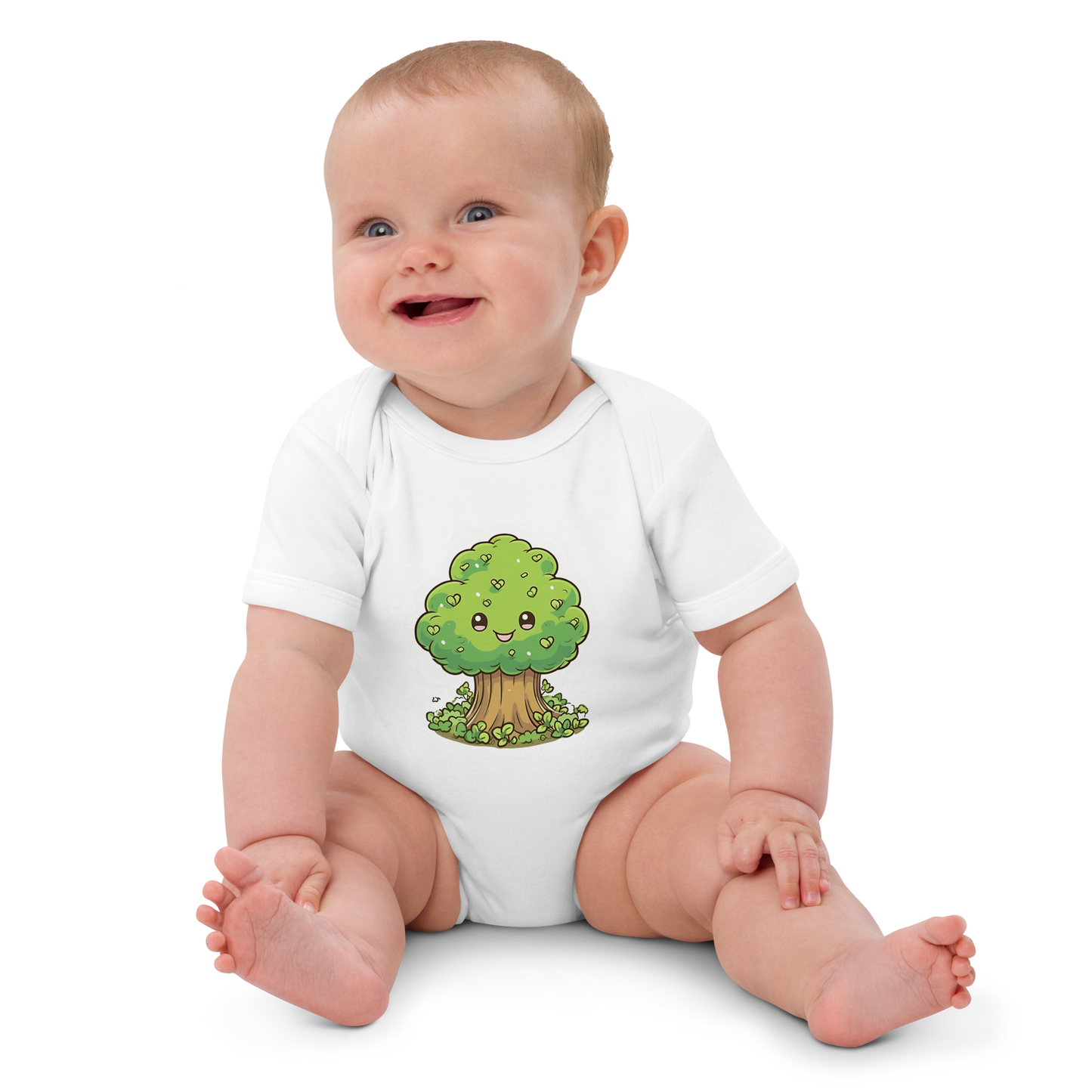 Ekologisk babybody - Sött Trädmotiv
