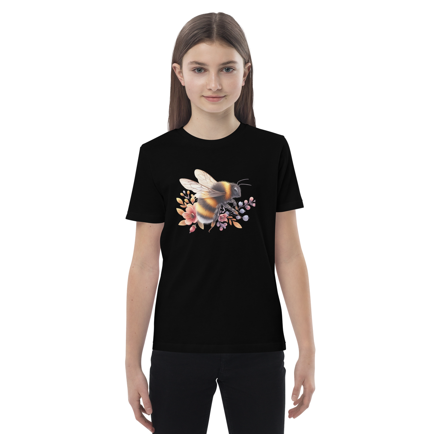 Ekologisk barn-t-shirt – Humla och Blommor
