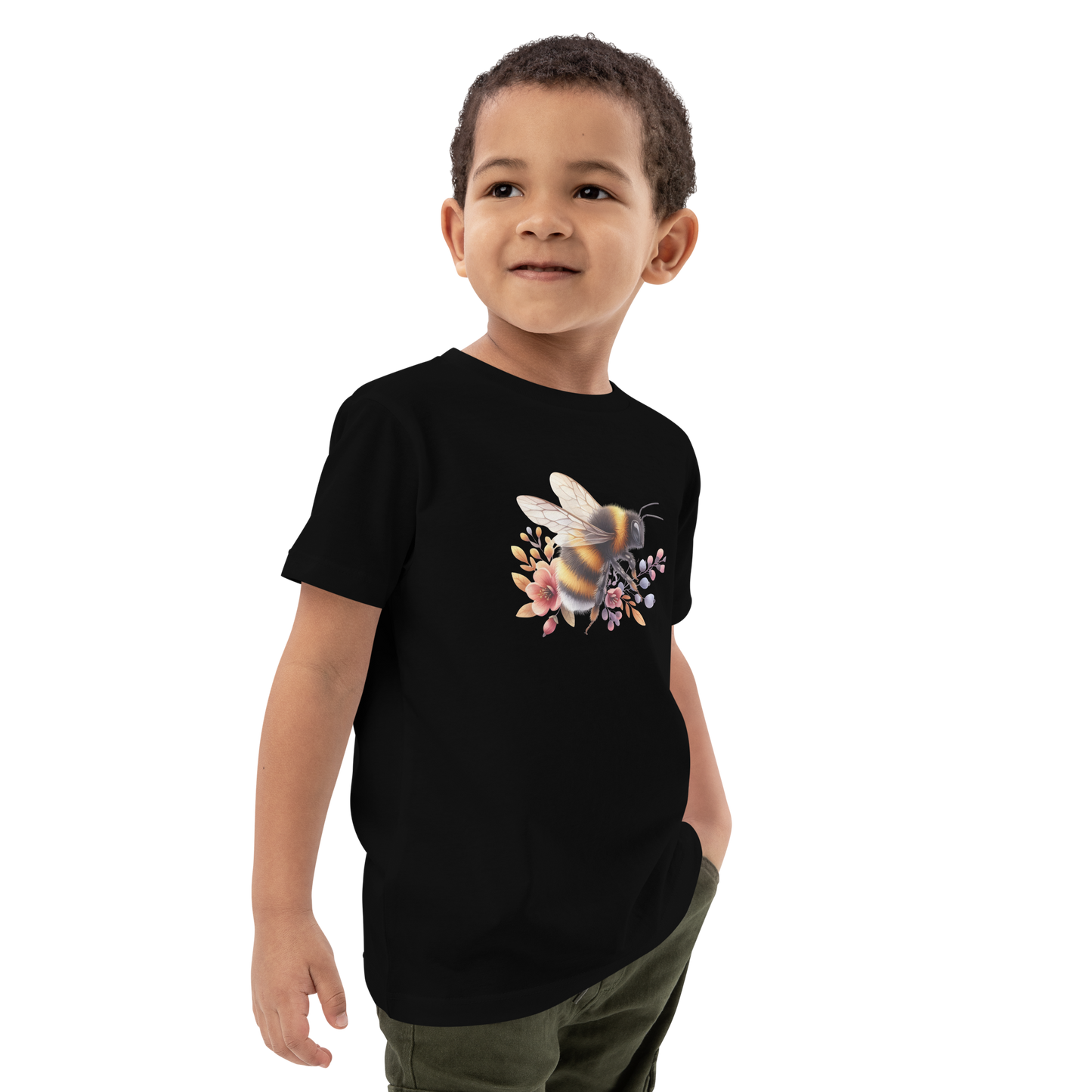 Ekologisk barn-t-shirt – Humla och Blommor