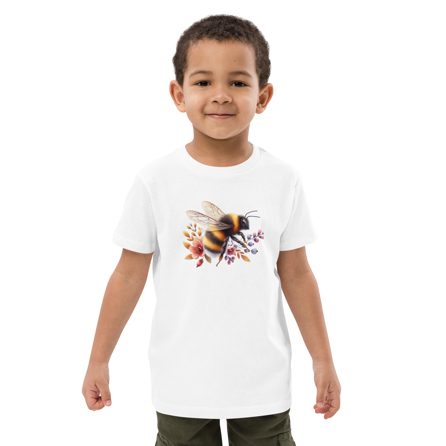 Ekologisk barn-t-shirt – Humla och Blommor
