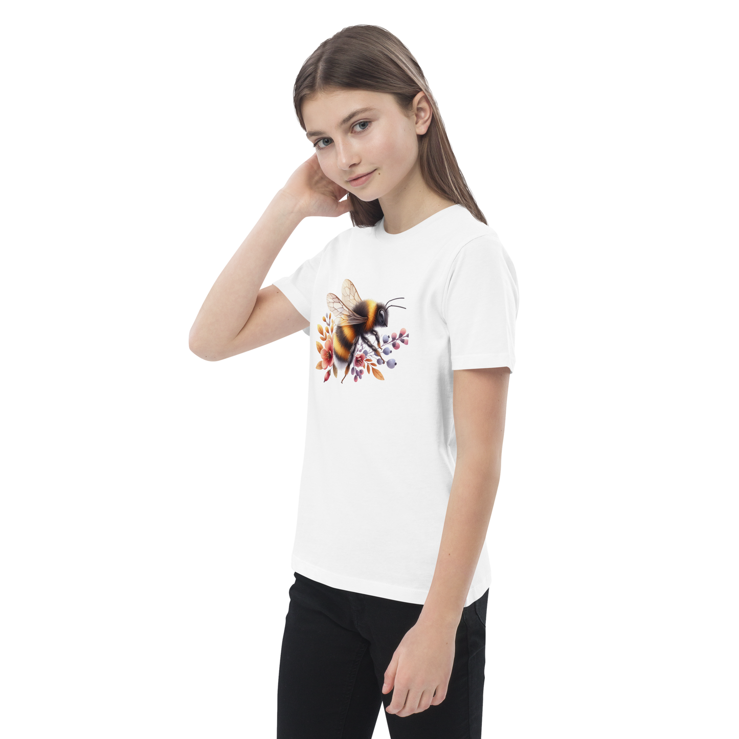 Ekologisk barn-t-shirt – Humla och Blommor