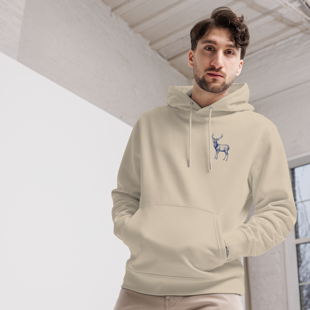 Unisex Essential Eco Hoodie - Hjortar (broderad på bröstet)