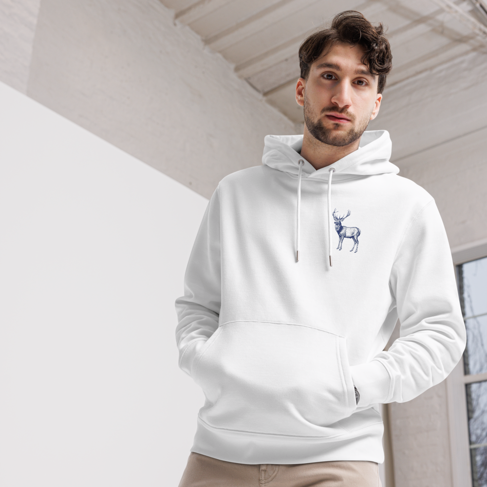 Unisex Essential Eco Hoodie - Hjortar (broderad på bröstet)