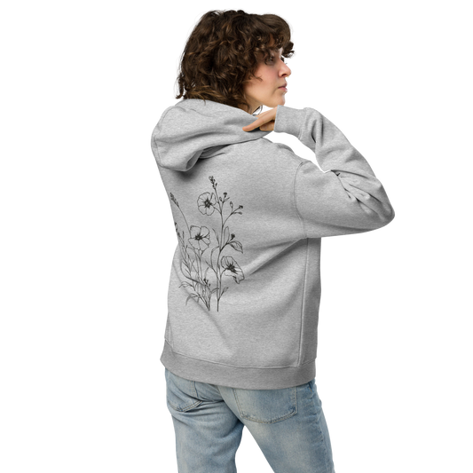 Unisex Oversized Hoodie – Skogsblommor