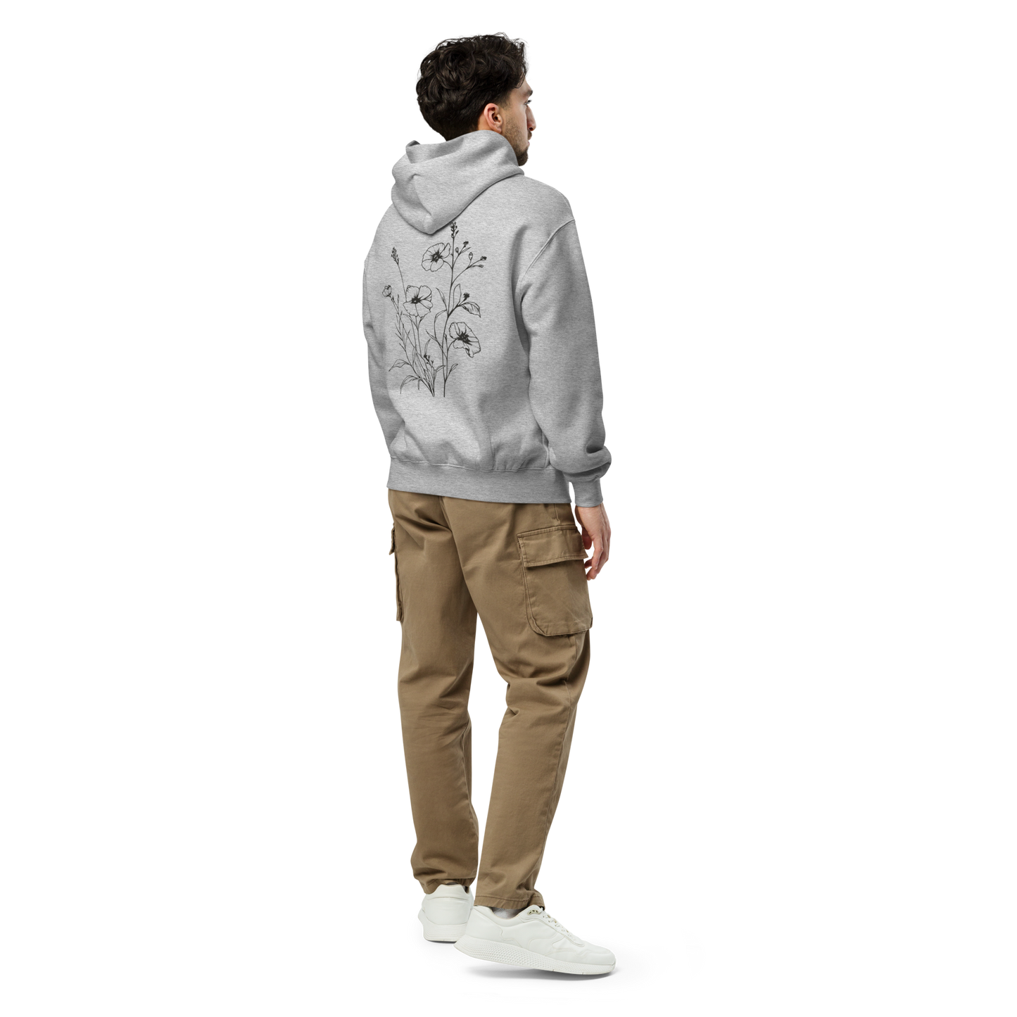 Unisex Oversized Hoodie – Skogsblommor