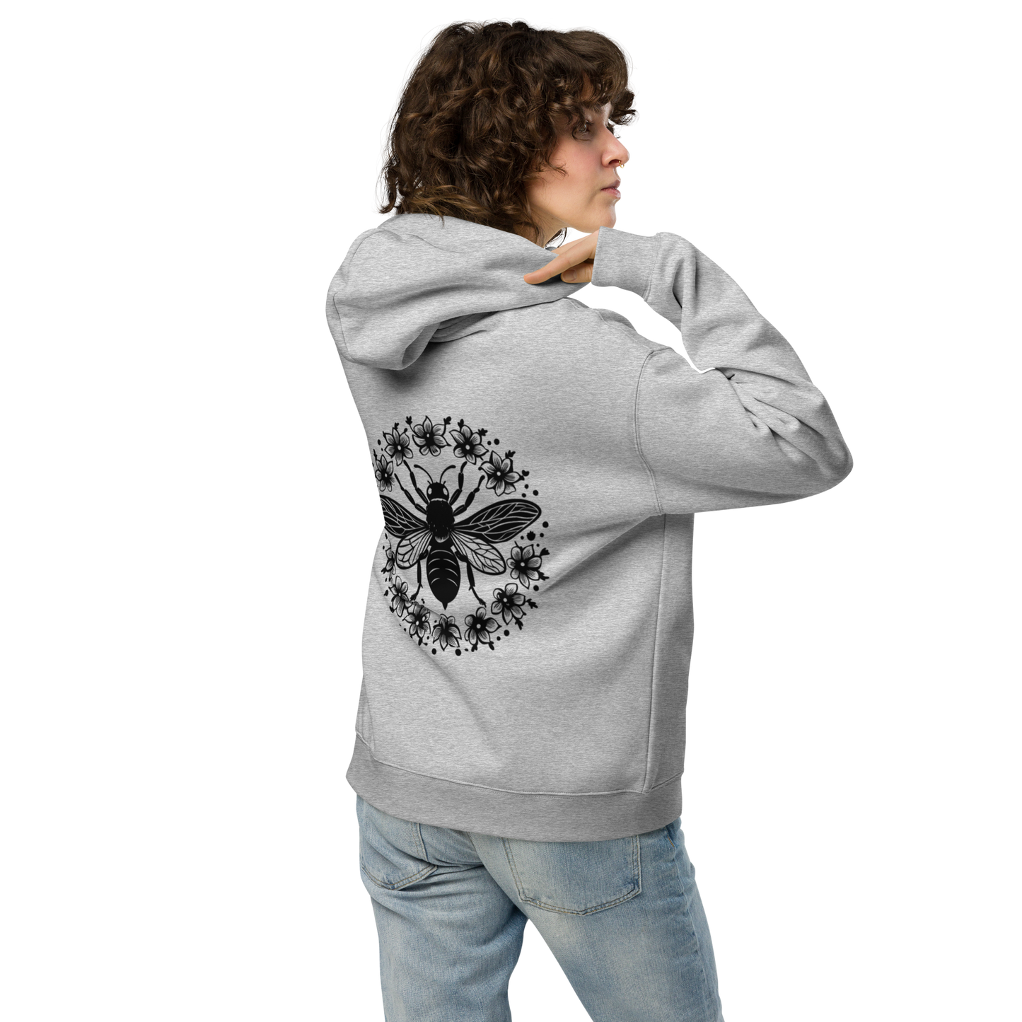 Unisex Oversized Hoodie – Bi och Blommor