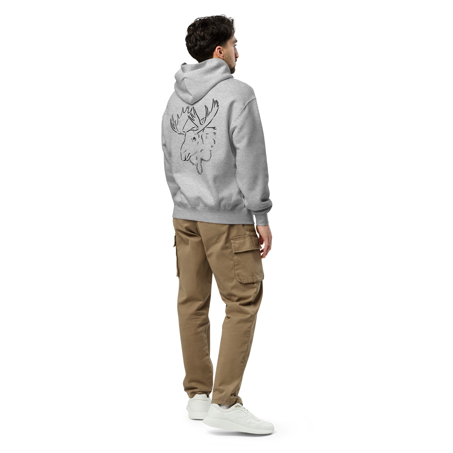 Unisex Oversized Hoodie – Älgmotiv