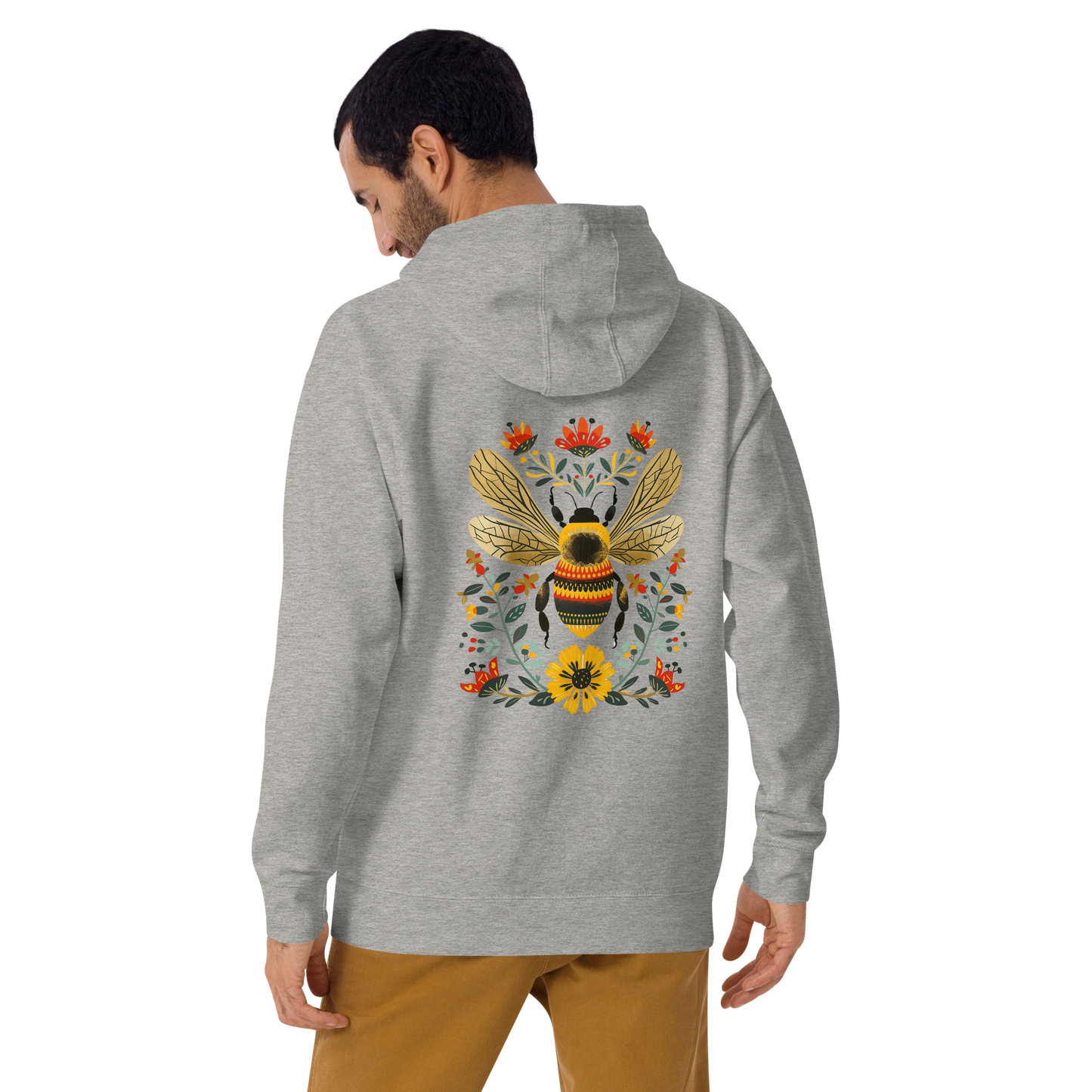 Unisex Premium Hoodie - Bi och Blommor
