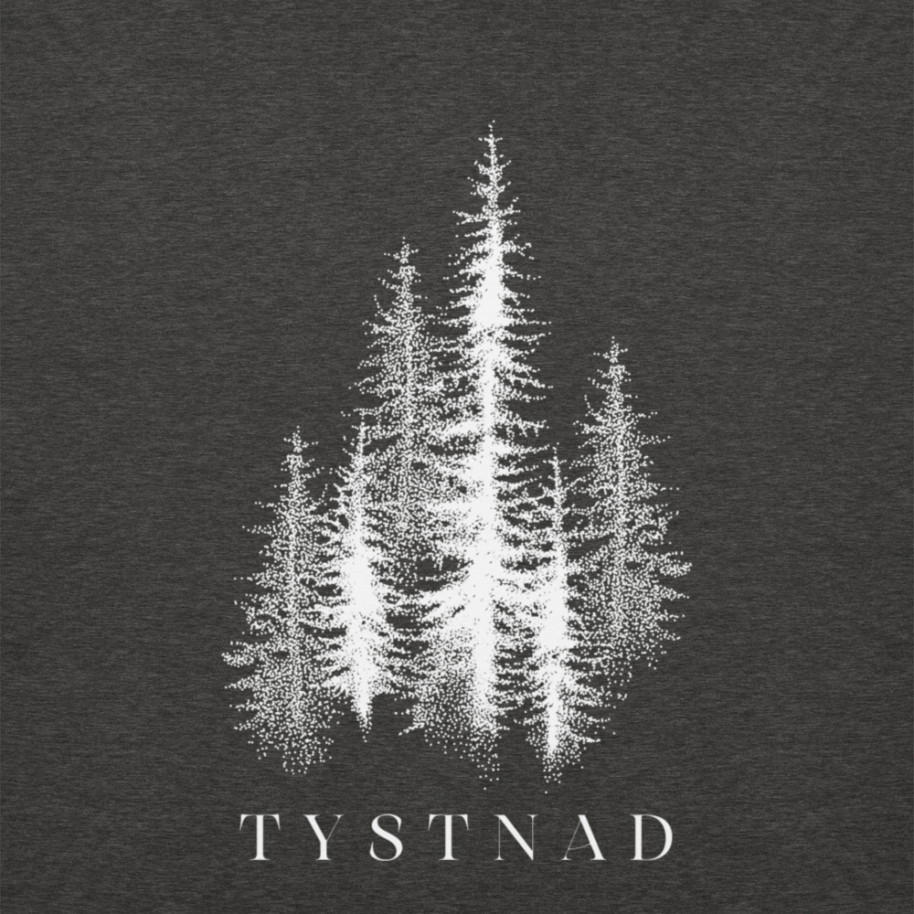 Unisex Premium Hoodie – Skogsmotiv - Tystnad