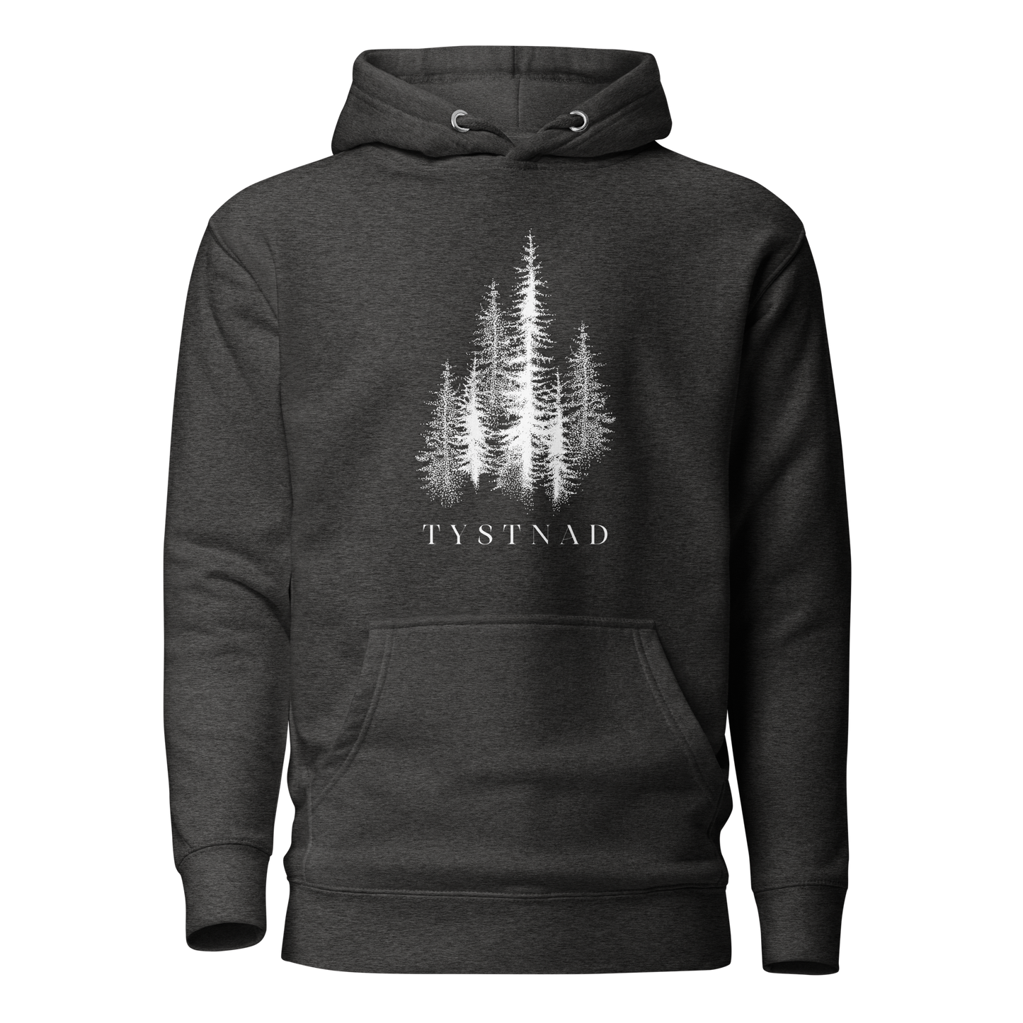 Unisex Premium Hoodie – Skogsmotiv - Tystnad