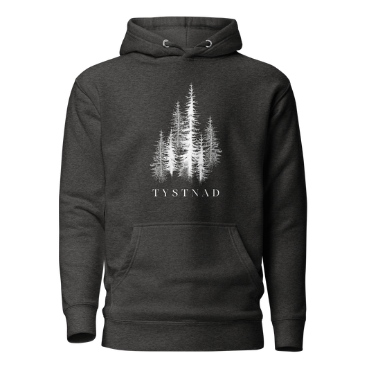 Unisex Premium Hoodie – Skogsmotiv - Tystnad