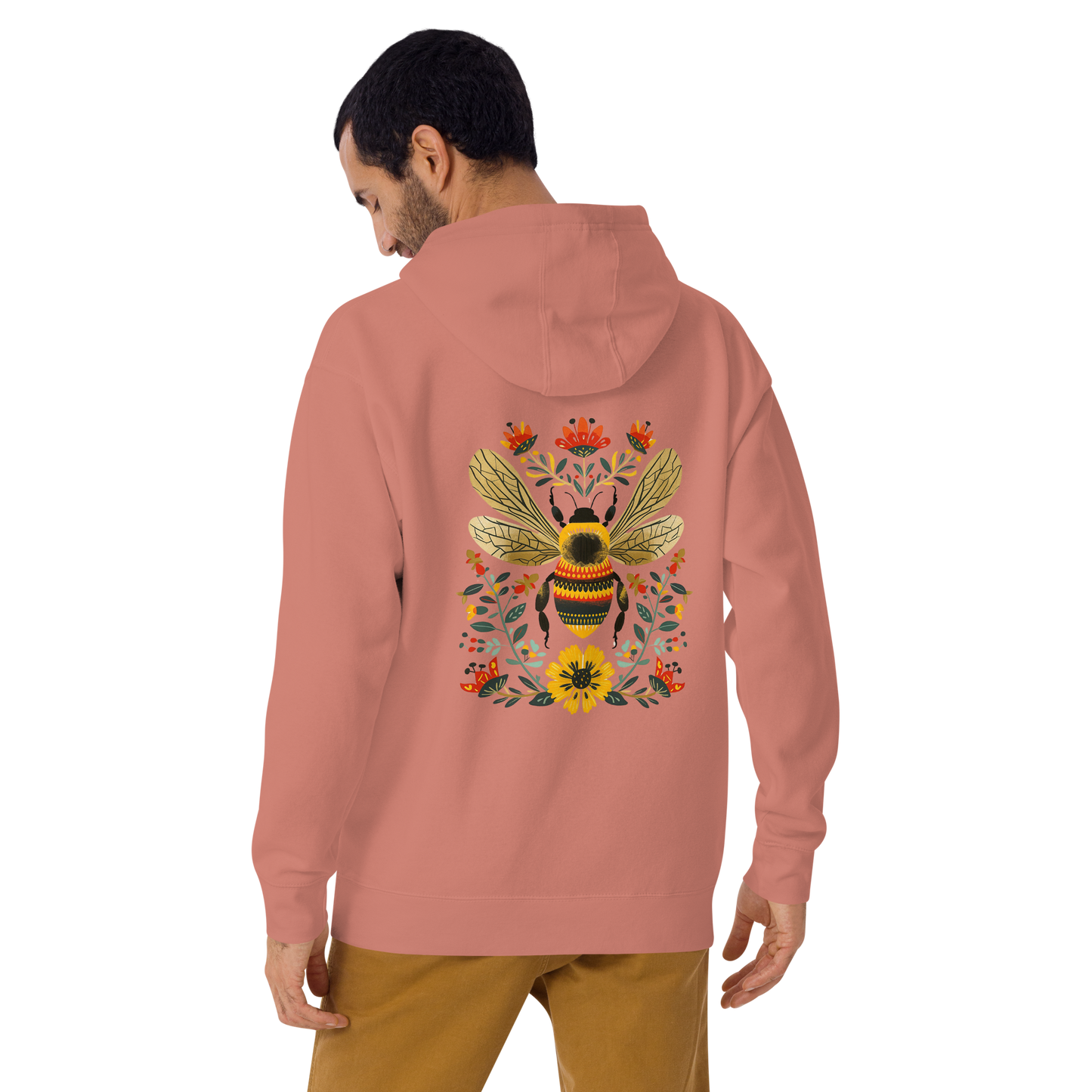 Unisex Premium Hoodie - Bi och Blommor