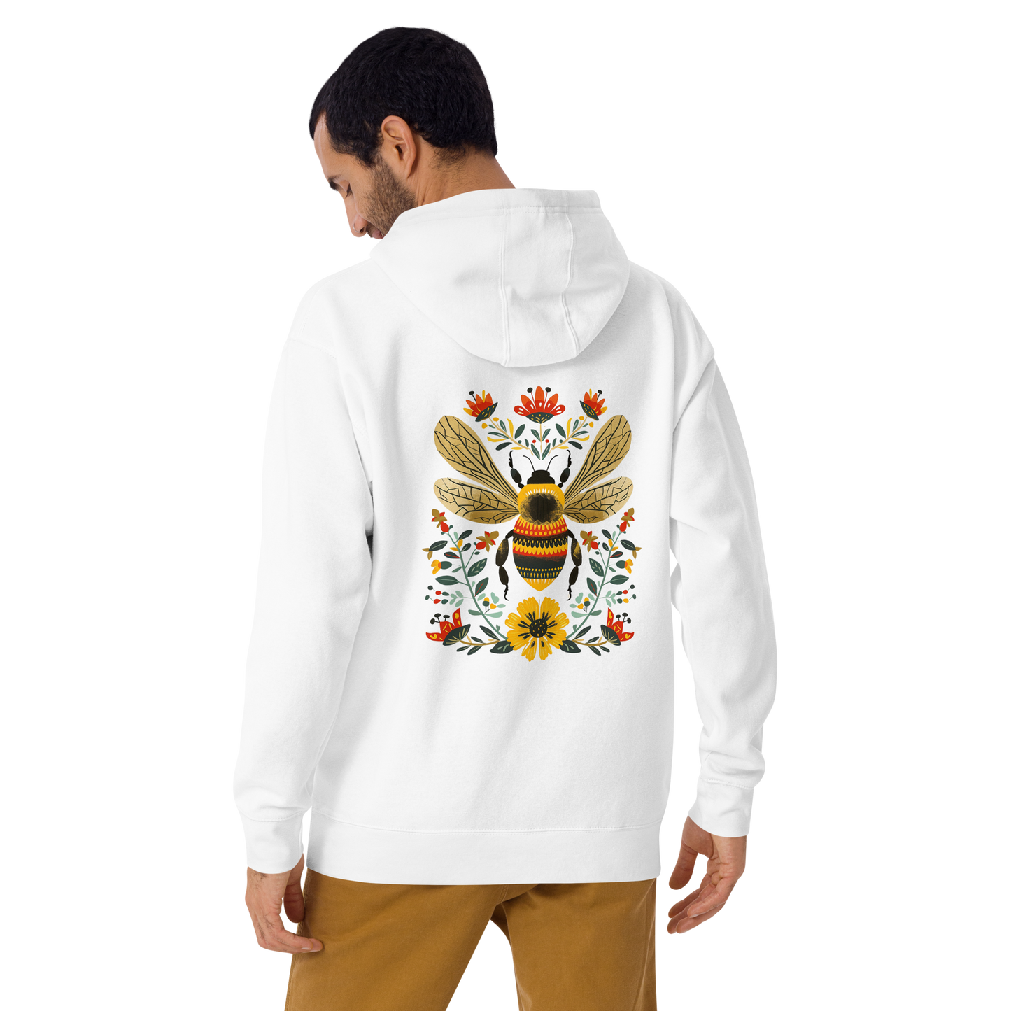 Unisex Premium Hoodie - Bi och Blommor