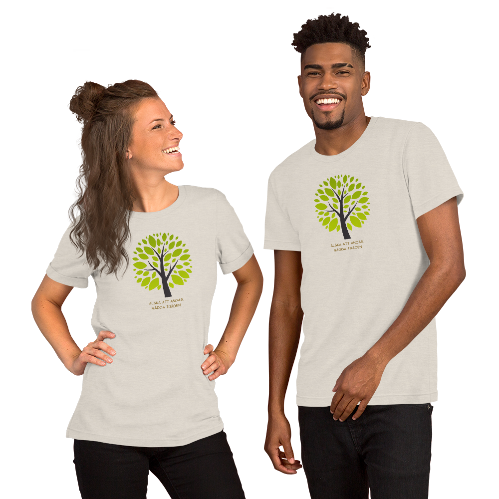 Unisex T-shirt – "Älska att Andas, Rädda Träden"