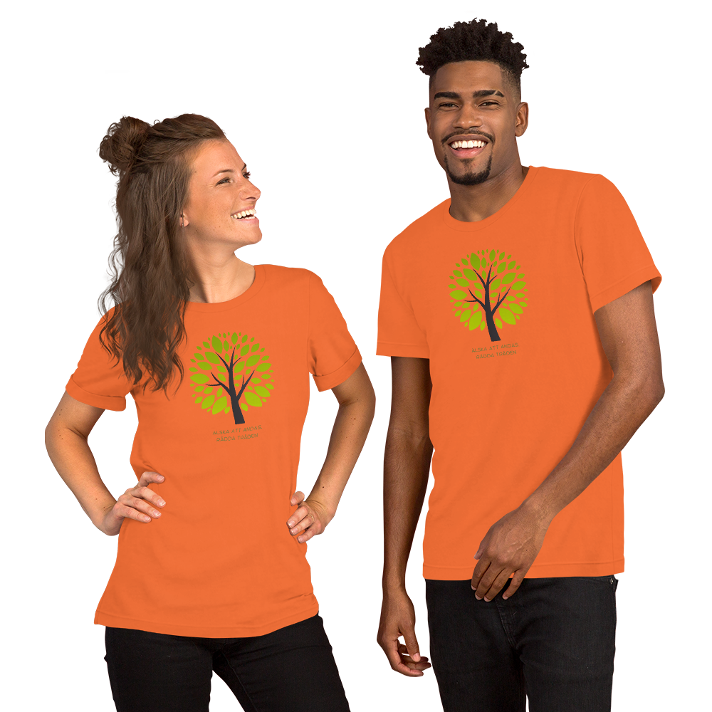 Unisex T-shirt – "Älska att Andas, Rädda Träden"