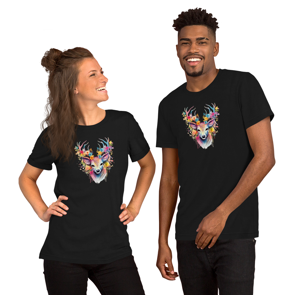 Unisex T-shirt – Blommande Hjort
